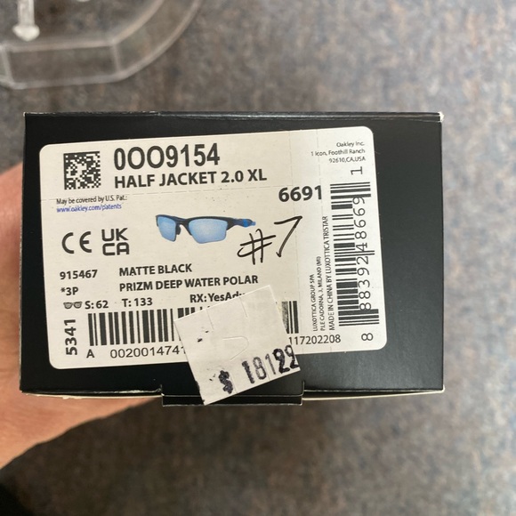 Oakley Sunglasses Half Jacket 2.0 XL Matt Black Lens PRIZM Deep Water Pola. New - Picture 10 of 10